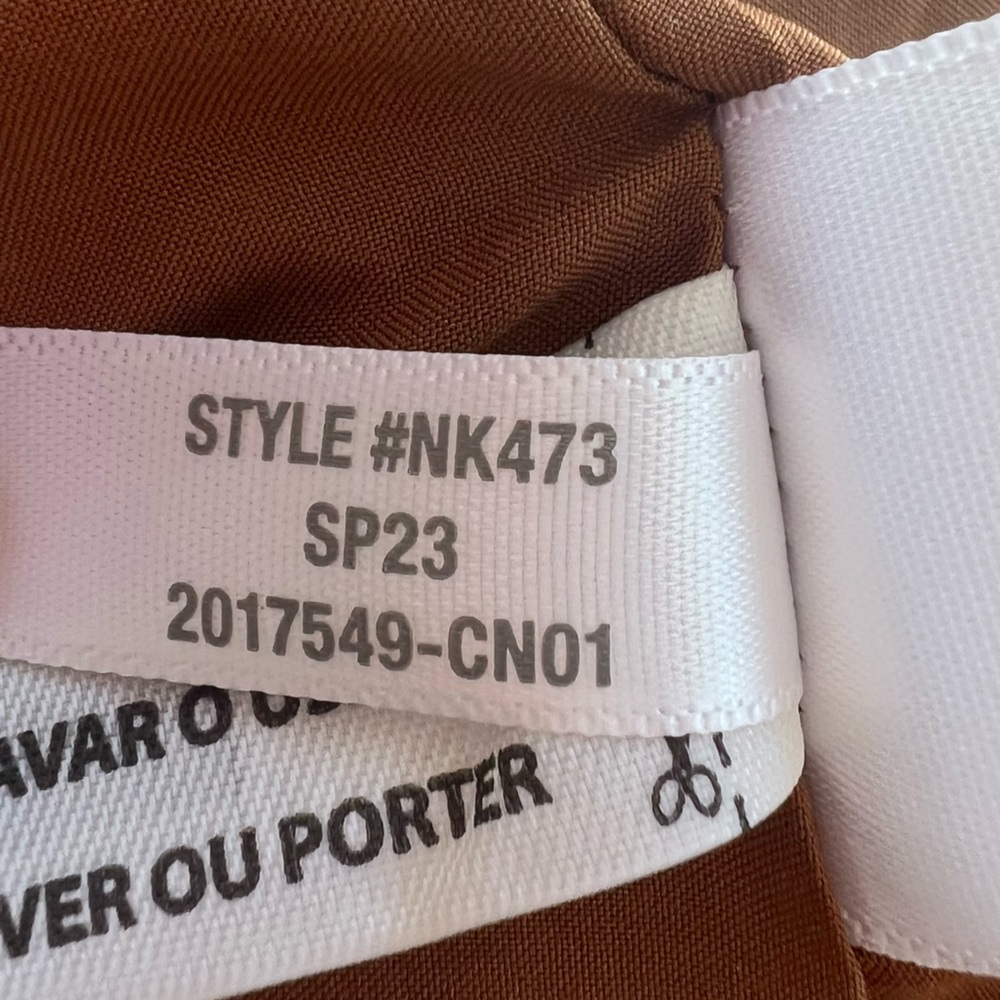 Madewell NWT Sophia Cami Tiered Midi Dress in Dot Brown Tie Back #NK473, Size 6 - Picture 14 of 16